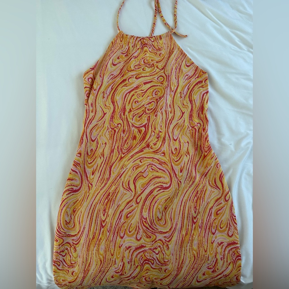 Bershka colorful mini dress